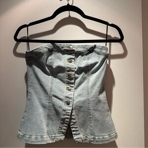 H&M Strapless Denim Top